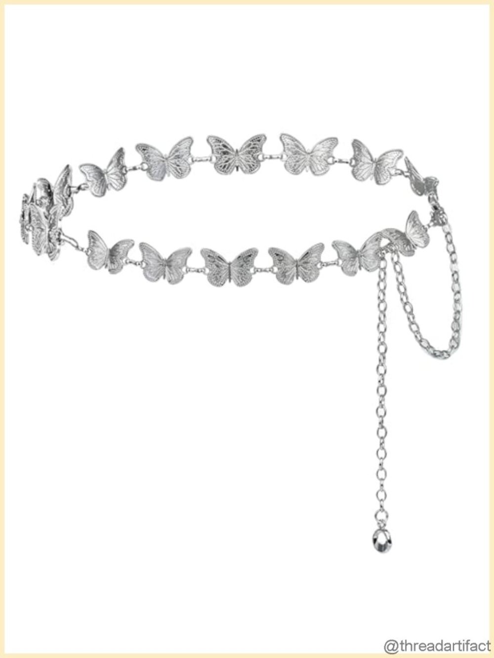 Butterfly Chain Belt Adjustable Alloy Waist Chain Festival Fashion Accessory